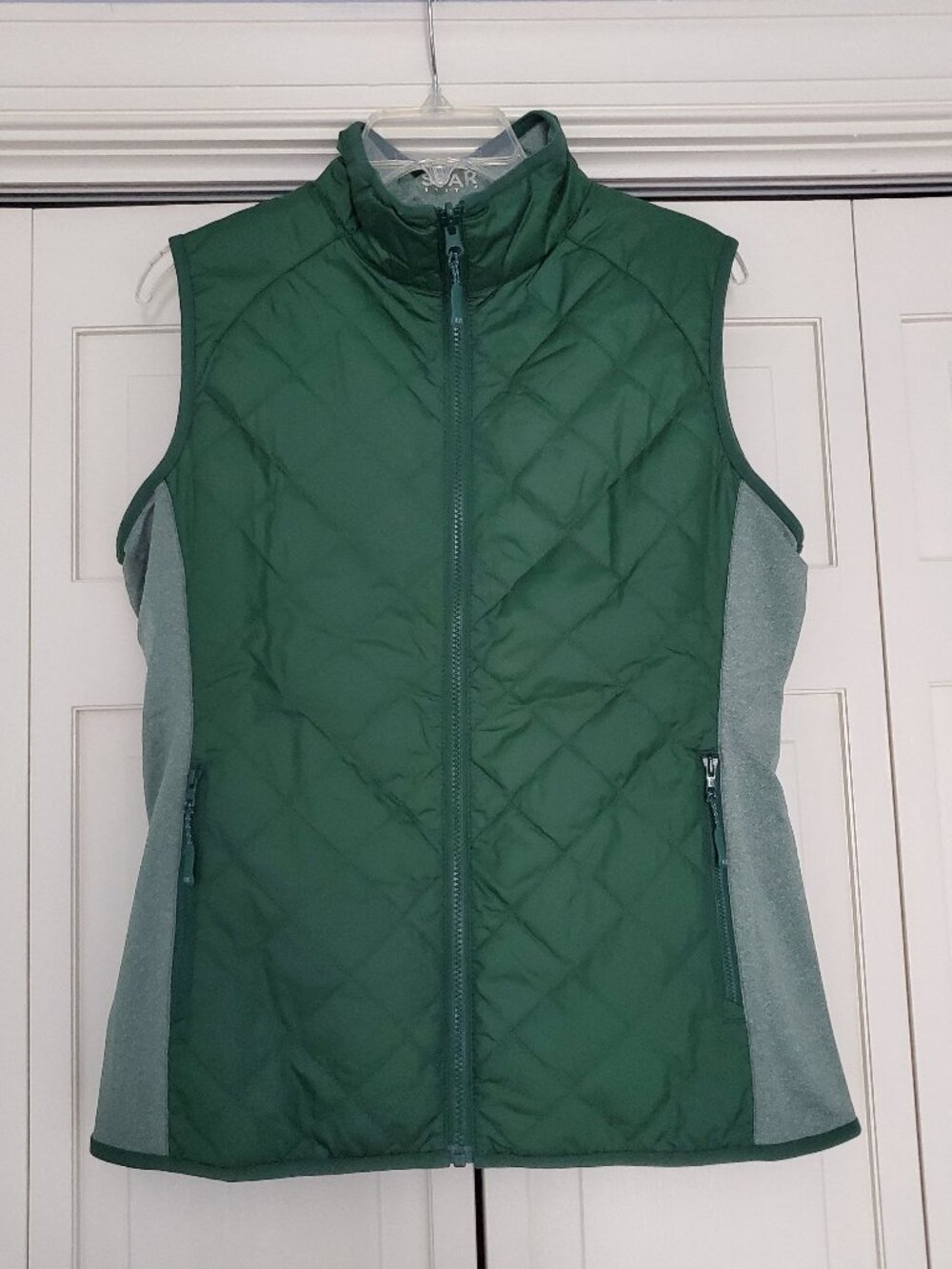 Cutter & Buck CB WeatherTec Quilted Puffer Vest Workday Logo Women's Med NWT